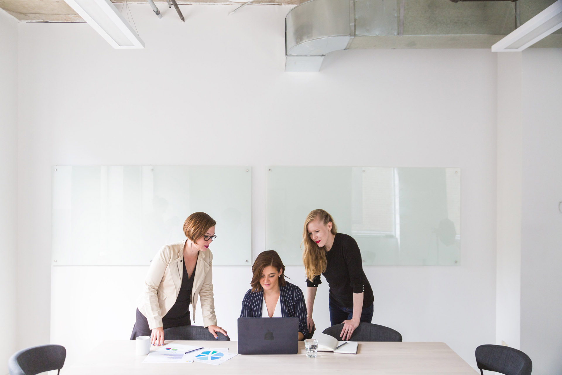 three women in the office