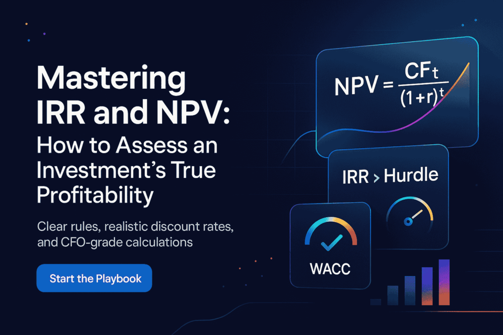 Mastering IRR and NPV How to Assess an Investment’s True Profitability